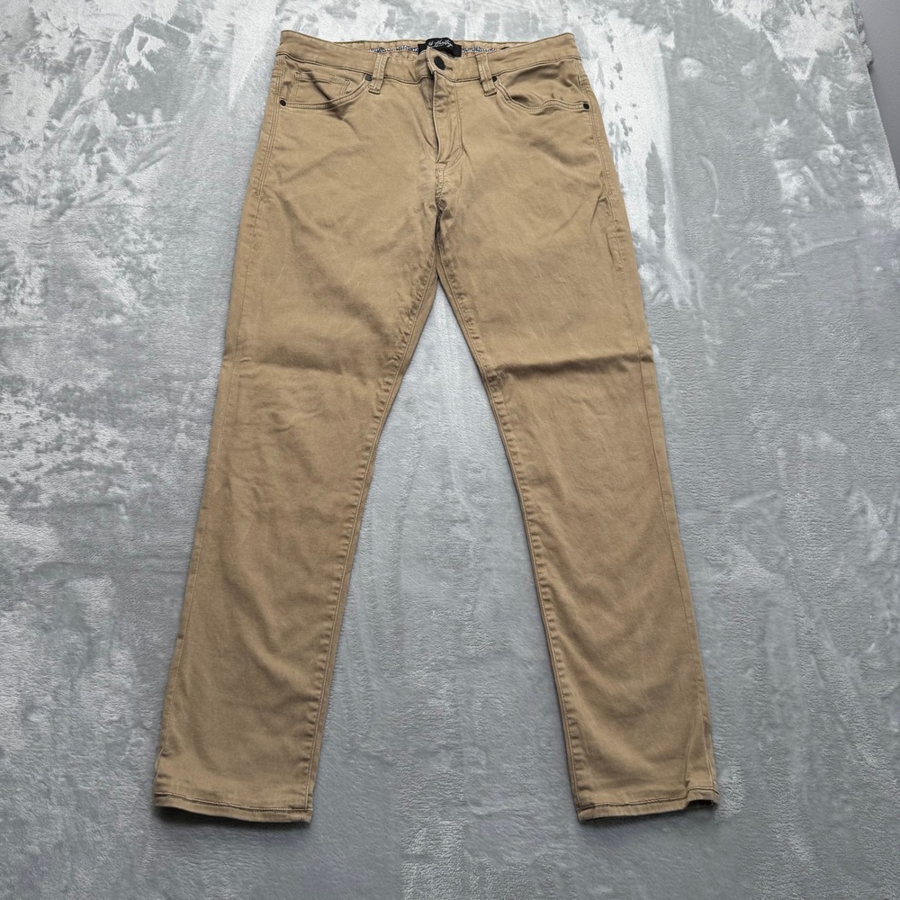 34 Heritage Pants Mens 33x34 Tan Khaki Courage Mid-Rise Straight Leg‎ Trousers